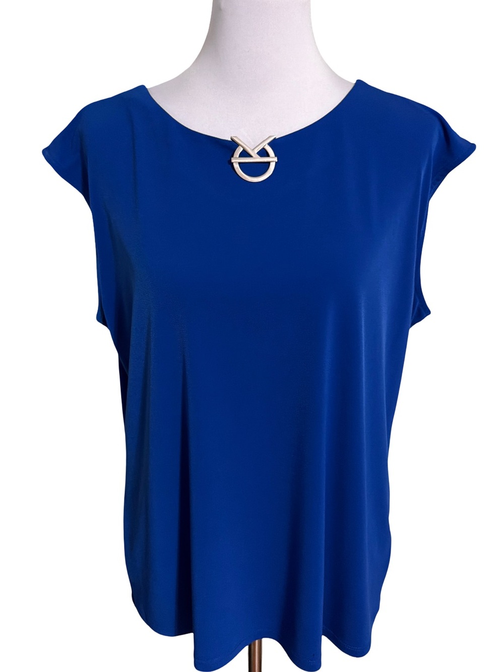 Calvin Klein Cobalt Blue Cap Sleeve Top